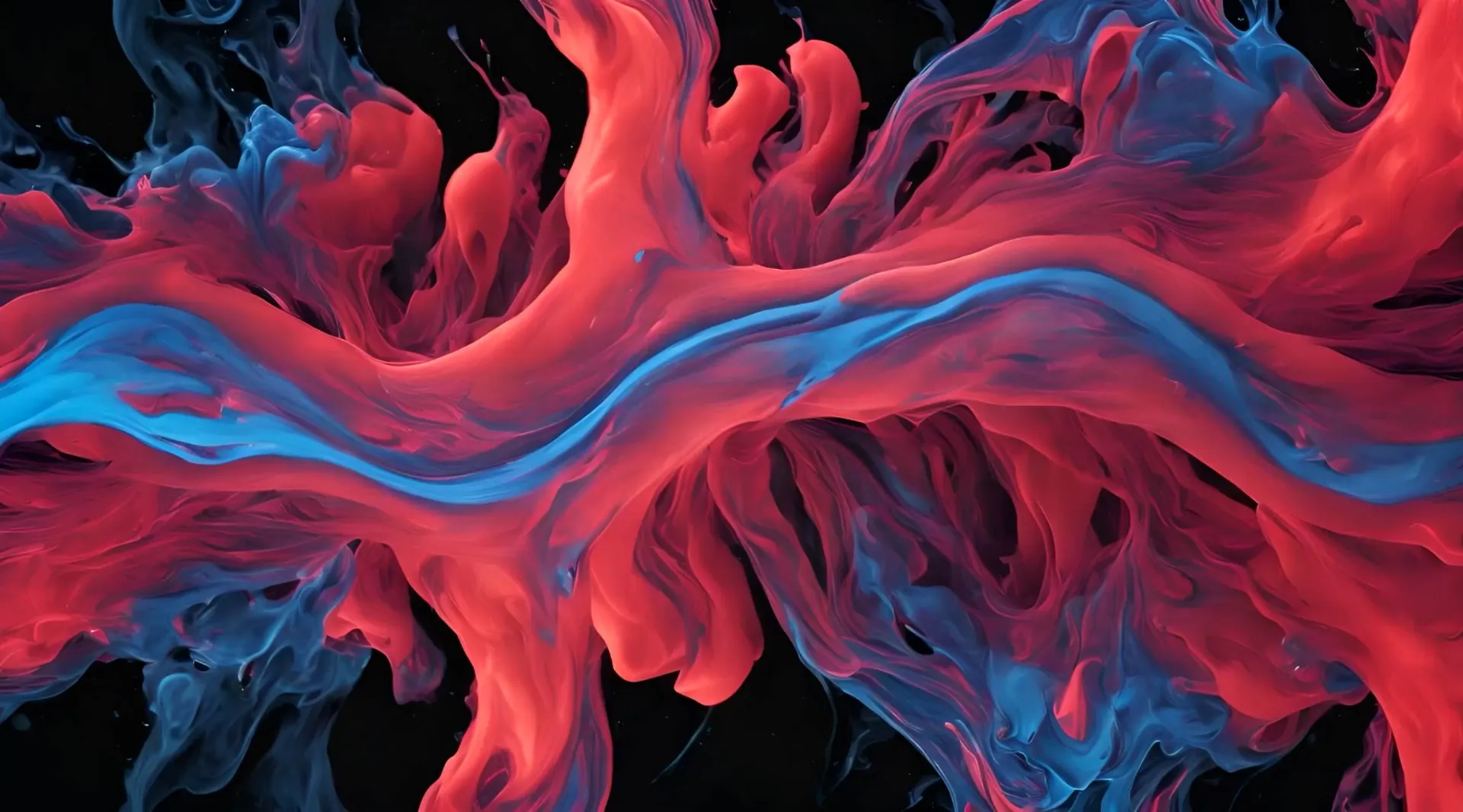 Colorful Abstract Waves Dynamic Stock Video
